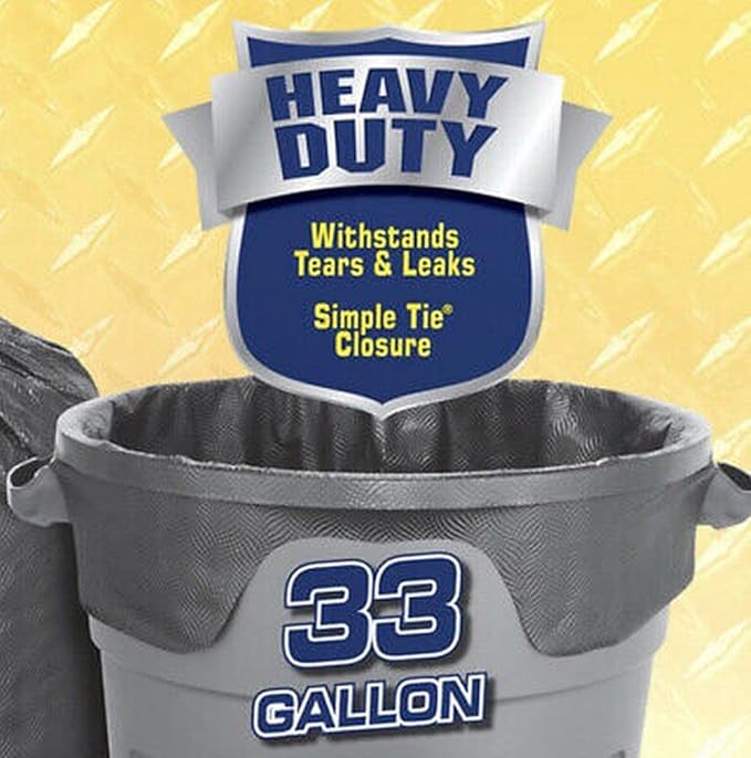 Member's Mark New Heavy Duty Power Guard Large Trash Bags 33 Gal Black