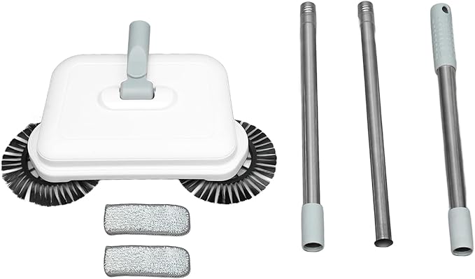 Multi Purpose Hand Push Sweeper Manual Floor Cleaner Sweeping Mopping Machine for Home Kitchen 2 in 1 Dry Sweep and Wet Mop with Foldable Design Lightweight Cordless Floor Clea