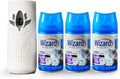 Wizard Automatic Spray Refill and Holder Kit Air Freshener for Home and Bathroom Freshley Folded Linen 5 Oz3 Count