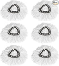 6 Pack Fit O-Cedar Easy Wring Spin Mop Replacement Heads - Microfiber Replacement Mop Head Refills for Triangle Spin Mop (6Pcs)