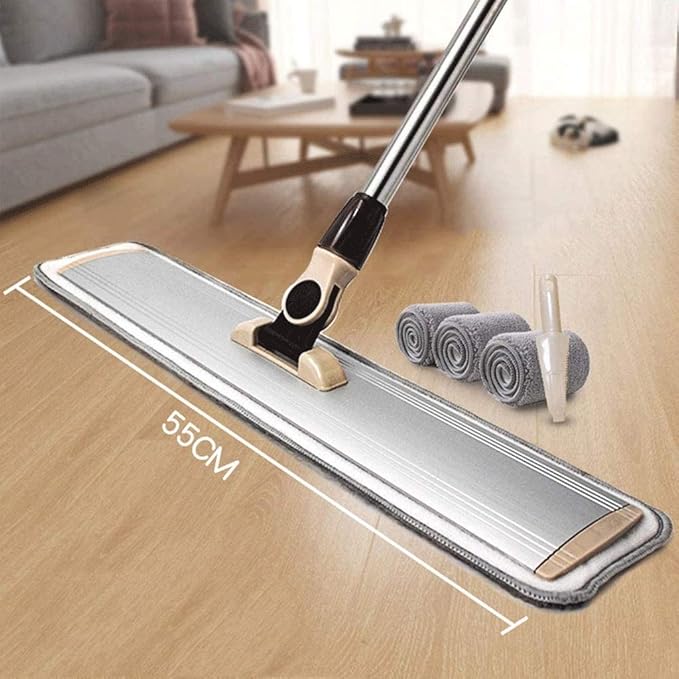 Hands-Free Washing Flat Microfiber Wet Dry Mop Self Wringing Squeeze Mops Cleaning System