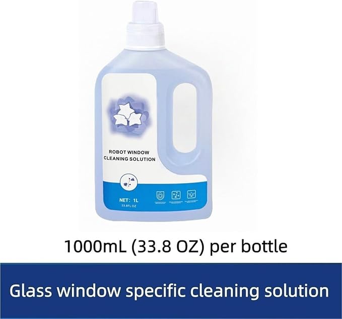 Window Cleaning Solution Compatible with ECOVACS Winbot W2 PRO Omni/W2 Omni/W2 PRO/W1 PRO/WINBOT MINI - Streak-Free Glass Cleaner Liquid(4 packs)
