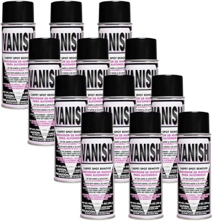 Vanish Carpet Spot Remover - Your ultimate solution for instant stain removal on carpets and upholstery. Perfect for hotels restaurants and businesses this cleaner leaves no residue behind. (12)