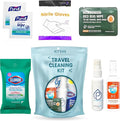 Travel Cleaning Supplies Kit - Travel Size Cleaning Supplies For Hotels Bathrooms with Gloves Surface Wipe Fabric Cleaner Air Cleaner Hand Wipes Bed Bug Wipes