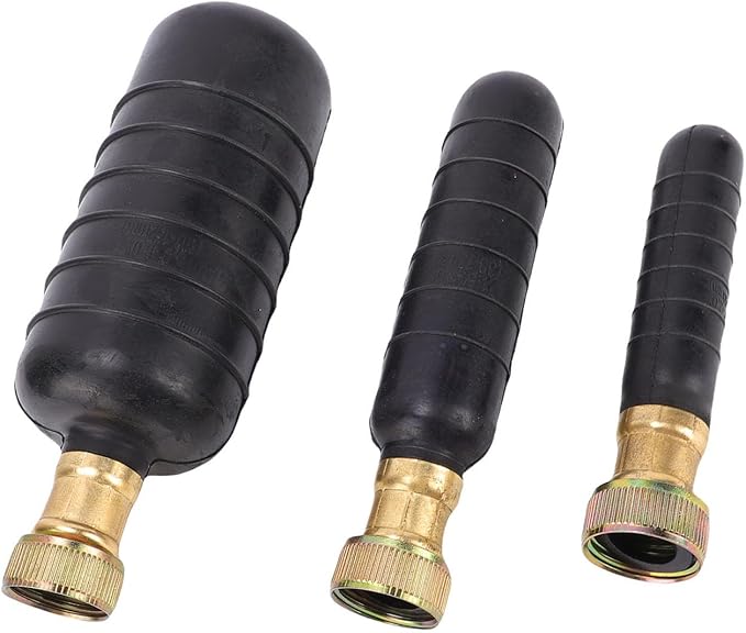 VBESTLIFE Rubber Drain Bladder Unclogger Kit 3 Pcs for 1-6 Inch Pipes Suitable for Kitchen and Bathroom Use with Standard Garden Hose Connector