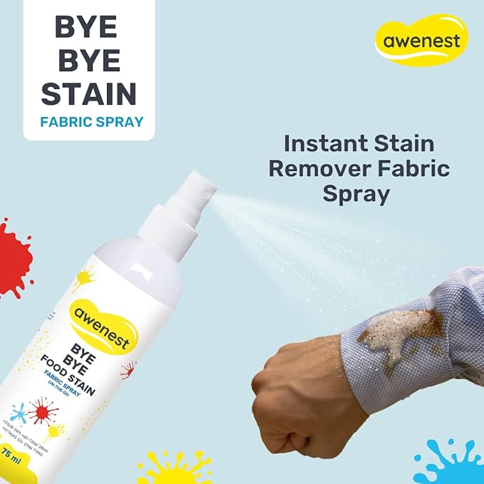 Bye Bye Stain - Instant Stain Remover Fabric Spray | Toxin-free | 50+ Stains | Easy to Carry | Plant-based