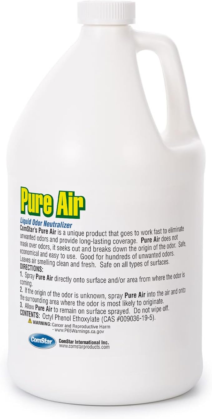 ComStar Pure Air Liquid 1 Gallon Odor Neutralizer Fast-Acting Long-Lasting Scent Eliminates Unwanted Odors from HVACR Systems Freshens Air in Homes Offices &amp Vehicles (60-221)