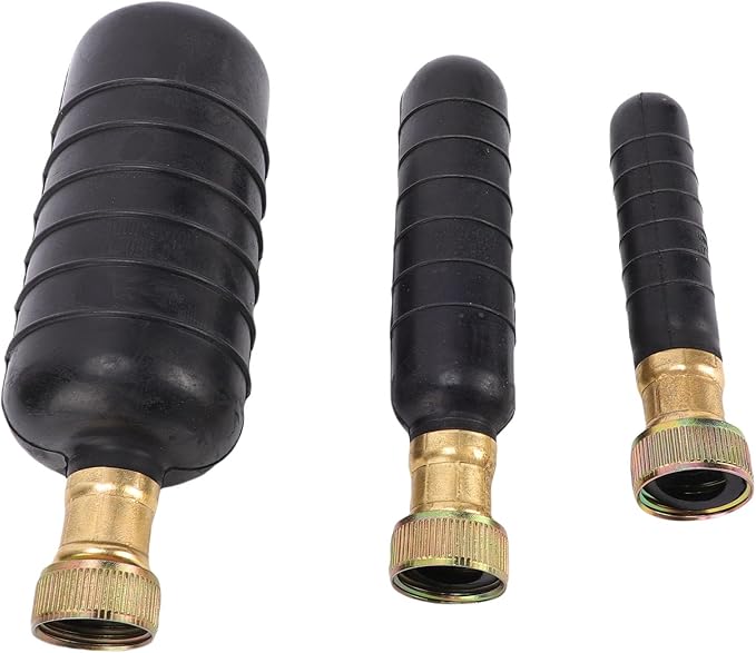Aramox Rubber Drain Bladder Unclogger Kit 3 Pcs High Pressure Cleaning Bladders For Sink Bathroom &amp Large Pipes (1-6 Inch)