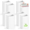8 Pack Extra Large Disposable Trash Cans Reusable Portable Garbage Can 30 Gallon (30 H x 14 W x 14 D) Extra Thick Recycled Cardboard Portable Garbage Can and Recycling BinsWhite