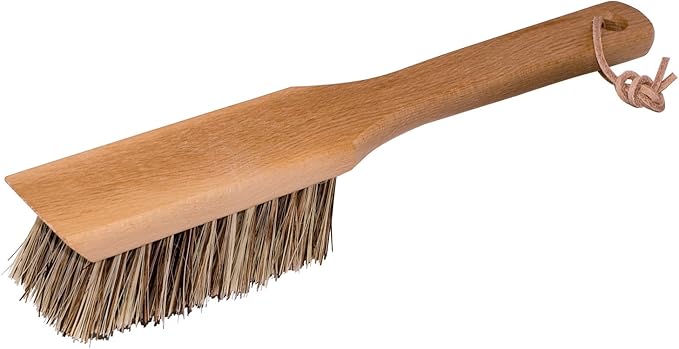 REDECKER Union Fiber Garden Tool Brush with Oiled Beechwood Handle 11-1/2-Inches - Brush for Cleaning Garden Tools - Gardening Brush - Outdoor Garden Brush