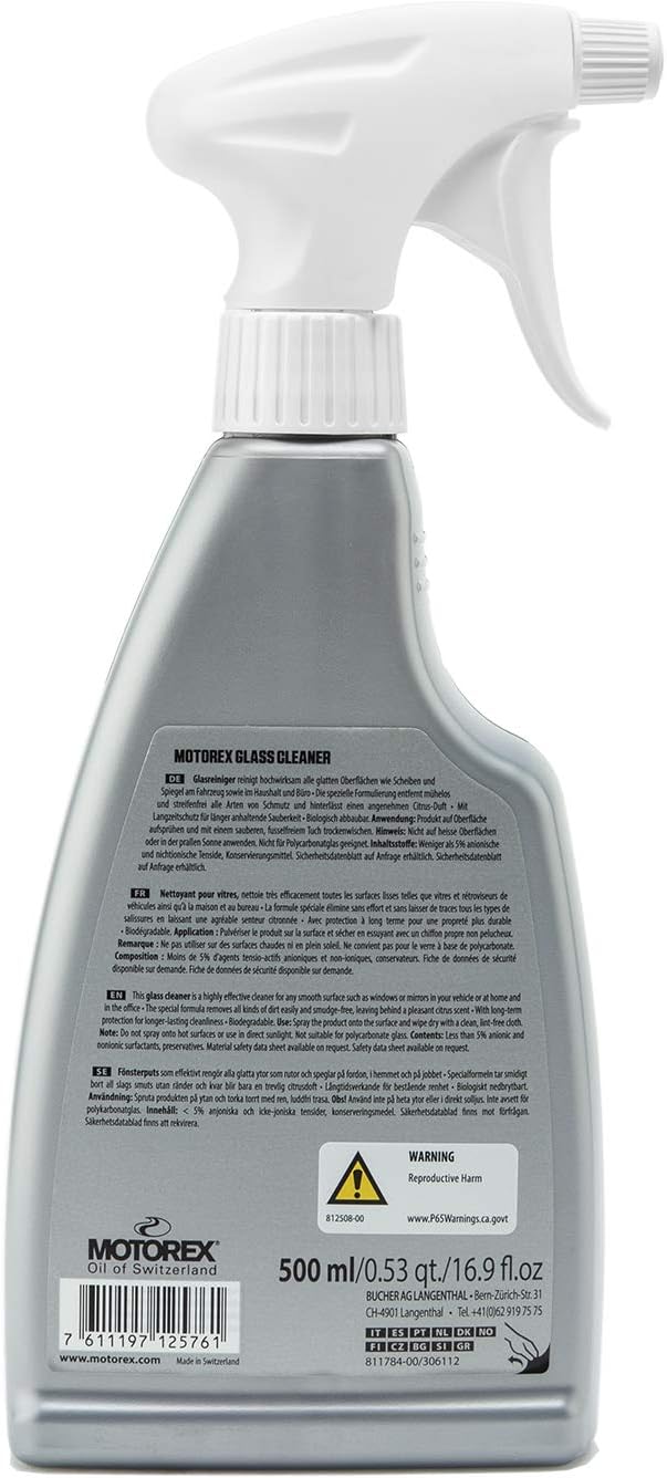 Motorex 306229 Long-Term Protection Glass Cleaner New Atomizer (500ml) 0.5 Liters
