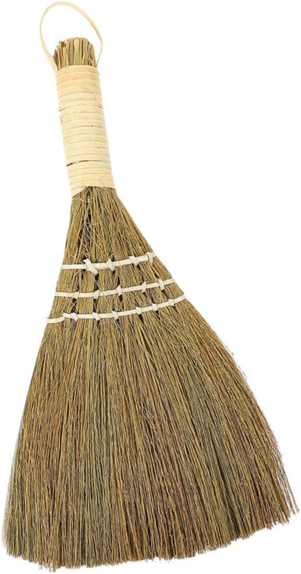 STOBAZA 5pcs Flexible Desk Dust Broom Short Handle Broom Natural Straw Kitchen Countertop Cleaning