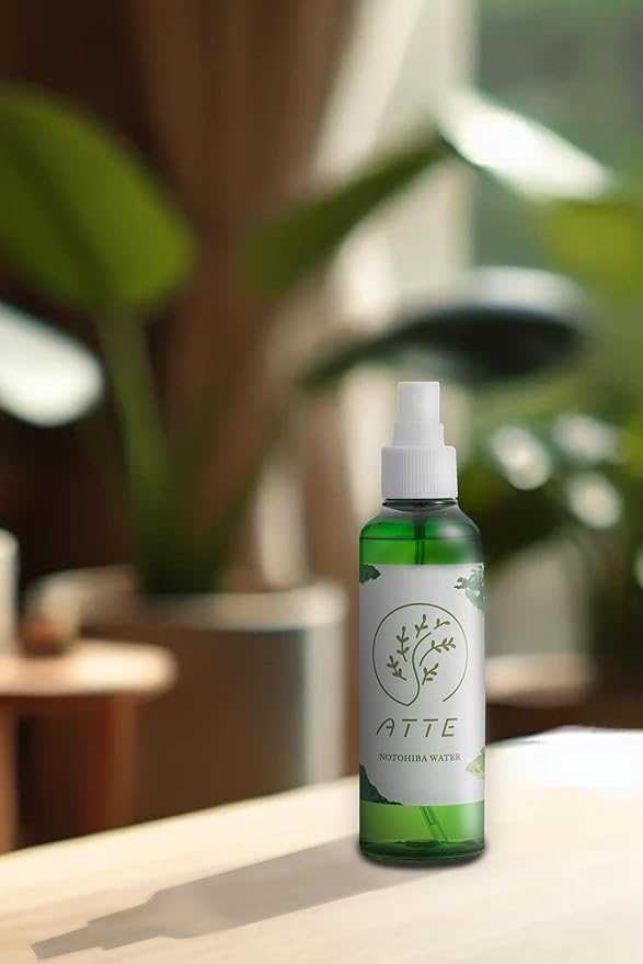 Hinoki Wood Water Deodorizer Spray - 100% Natural - 200 ml - Plant-Based Air Freshener - Odor Eliminator - Room Spray - Noto Hiba Cypress - Made in Japan