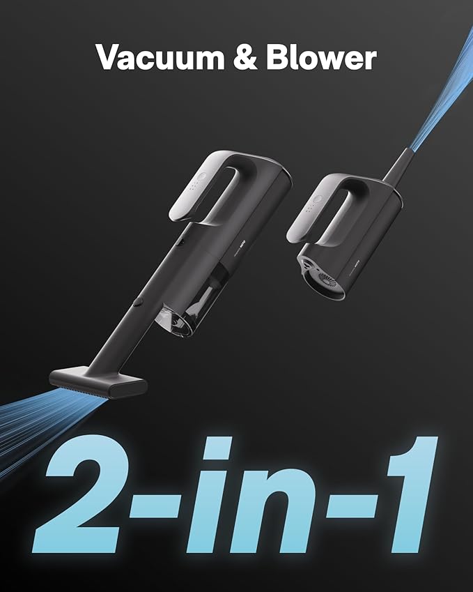 HOTO BlowVac™ Handheld Vacuum Cordless Car Vacuum Cleaner with 23000Pa High Power 3 Suction Modes Electric Compressed Air Duster Blower for Car Interior Desk Boat Home Outdoor