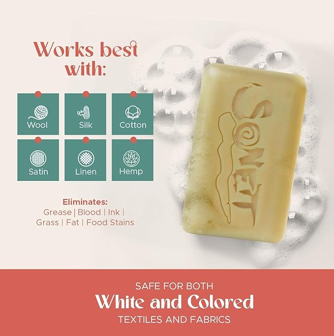Sonett Organic Traditional Stain Removers Gall Soap For Blood Grease Fruit stains Highly Effective Against Marks Caused By Ink (Pack of 12)