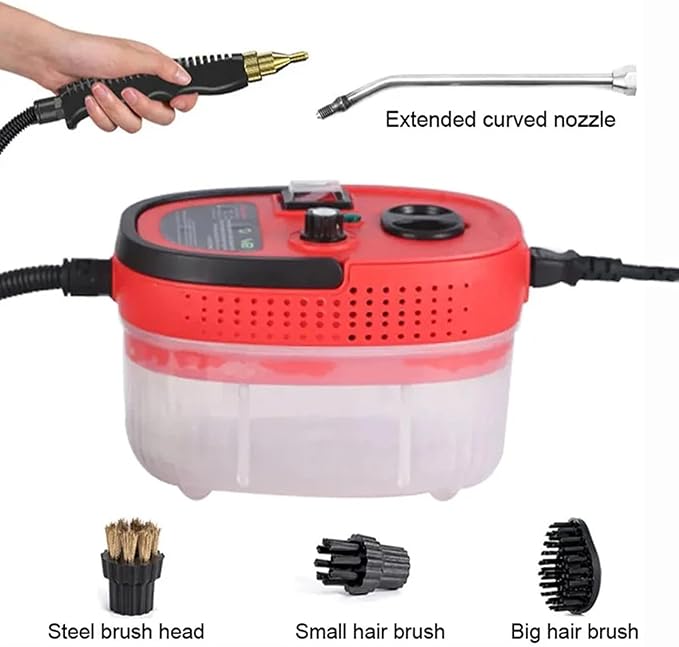 Steam Cleaner 2500W High Pressure Steam Cleaner Handheld High Temperature Cleaning Machine for Kitchen Home Car Steam CleaningWhite