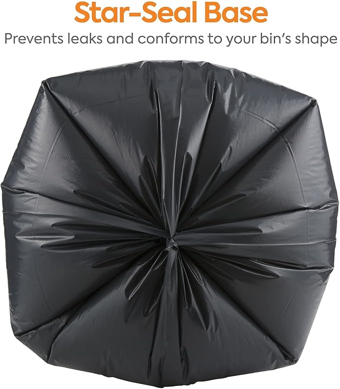 Professional 55-60 Gallon Trash Bag 38 x 58 Low Density 1.5 mil Black 100 Bags/Box
