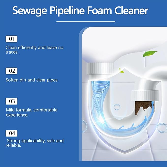 Drain Cleaner Foam - Professional Drain Unclogger for Kitchen Bathroom &amp Toilet - Dissolves Grease Hair &amp Soap Scum - Safe for Pipes(3PCS)