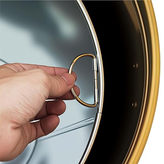 60 L / 15 Gal Trash Can with Lid Round Indoor Waste Bin Commercial Trash Can with Removable Barrel Stainless Steel Hotel Garbage Bin for Home Office Restaurant (Gold)
