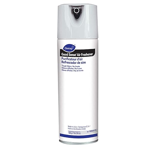 Diversey 100949175 Good Sense Air Freshener - Instant Odor Neutralization For Any Indoor Space - No Smoke/Tough Odors Scent Aerosol 16-Ounce (Pack of 6)