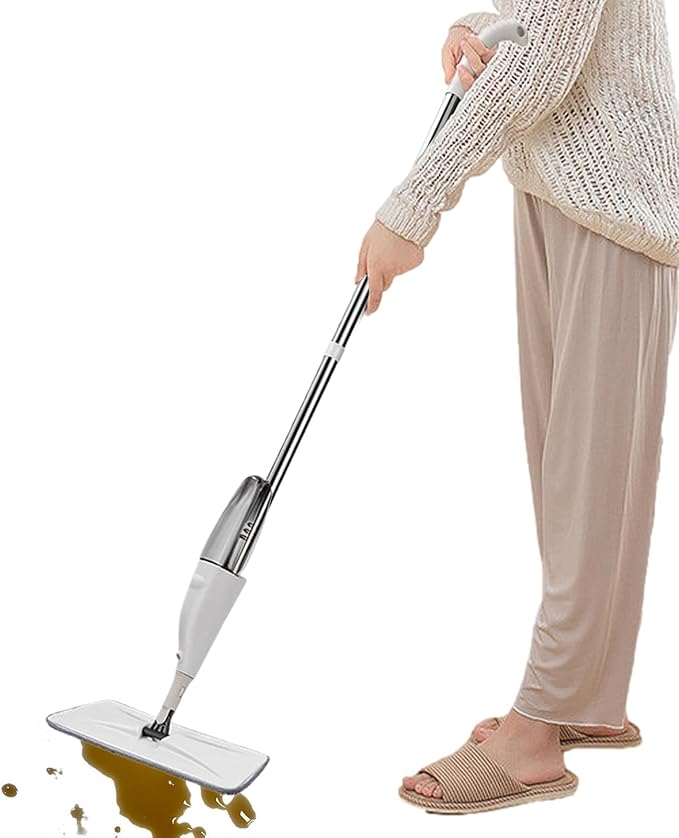 Mop with Spray – Cleaning Supplies with Refillable Bottle – Mops with Sprayer for Floor Cleaning | for Home Bedroom Living Room Apartment Office Wood Laminate Marble Floor