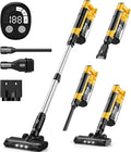 350W Cordless Vacuum Cleaner for Dewalt 20v Battery 35kPa Brushless Lightweight Stick Vacuum with 3 Mode Suction 6 in 1 Stick Vacuum Cleaner with HEPA for Floor Carpet Car (Battery Not Included)