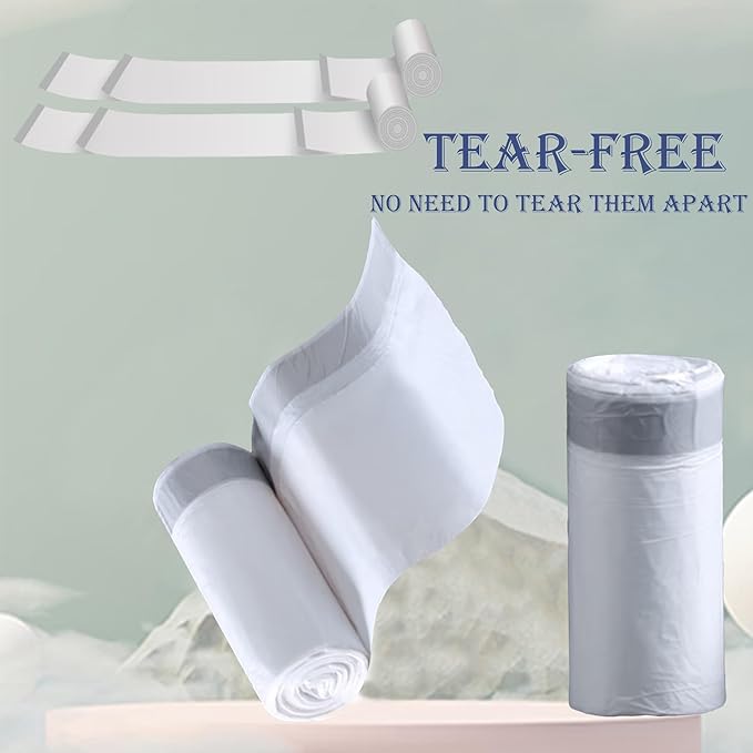 5 Gallon Heavy Duty Trash Bags 1.2 Mil THICK Reinforced Drawstring | Pre-Separated Liners for Kitchen Bedroom Bathroom Office for 5 Gallon Bucket &amp Mesh Trash Can | Tear &amp Leak Resistant 100