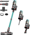 Cordless Vacuum Cleaner Upgraded 580W/48KPA/65Mins Vacuum Cleaners for Home Self-Standing Stick Vacuum with LED Display Lightweight Anti-tangle Wireless Vacuum for Pet Hair/Carpet/Hard Floors