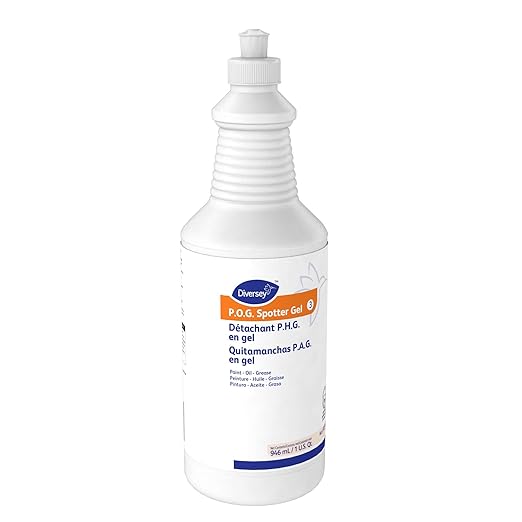 Diversey 913888 P.O.G Paint Oil and Grease Spotter Gel Professional Carpet Spot Remover Ready-to-Use Squeeze Bottle 32-Ounce (Pack of 6)