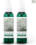 420hhh CannaEssence Multi-Purpose Odor Eliminating Spray: Essential Oil-Based Solution Removes All Smoke Odors in Home Car Office Clothing &amp Furniture- 4 oz Patchouli (Pack of 2)