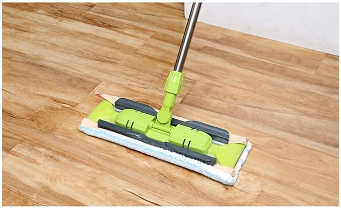 Mop Aluminum Alloy Flat Dragged Wood Floor mop Stainless Steel Rod Clip Towel Tow mop