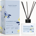 Soul &amp Scents Reed Diffuser Set – Sundried Linen | 7.43 oz Refillable Scented Oil with 6 Fiber Sticks | Long-Lasting Home Fragrance &amp Air Freshener for Bedroom Bathroom Office | Gift &amp D