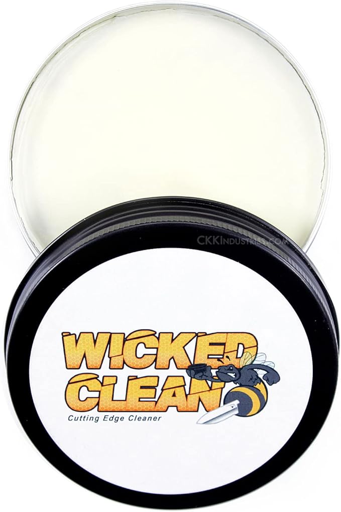 Wicked Clean - (8.0 oz.) - Cutting Edge Knife Cleaner - for Stainless Steel Carbon Steel and Damascus Steel - 100% Organic &amp Food Safe - (USA Made) – Cleans &amp Protects