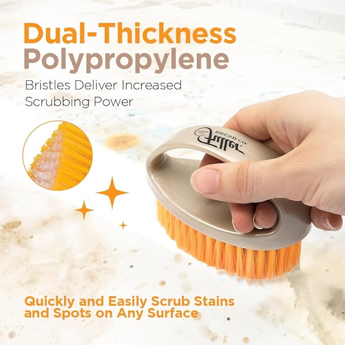 Fuller Brush Easy Hold Scrubby Brush – Ergonomic Non-Slip Grip Handle – Durable Stiff Bristles for Kitchen Sink Pots and Pans Handheld Cleaning Brush (Pack of 2)