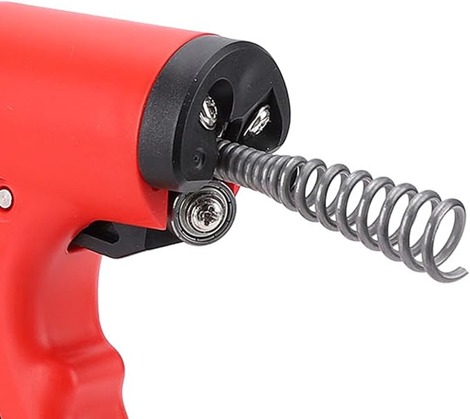 aqxreight Plumbing Snake 2 Modes Efficient 65 Manganese Steel Spring Drain Clog Remover for Kitchen Toilet 5m Spring Blockages Its of Manganese to Unblocking The Drain Clear (5m)