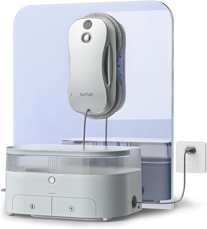 S9PRO Window Cleaning RobotWindow Cleaner Robot with Portable Station Suitable for Stubborn Stains Intelligent Path Planning Automatic Dual Water Spray Edge Detection