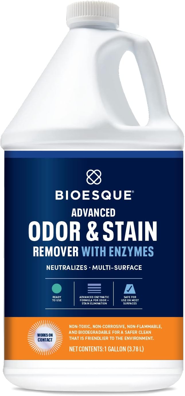 Bioesque Advanced Odor &amp Stain Remover with Enzymes 1 Gallon (Pack of 4)