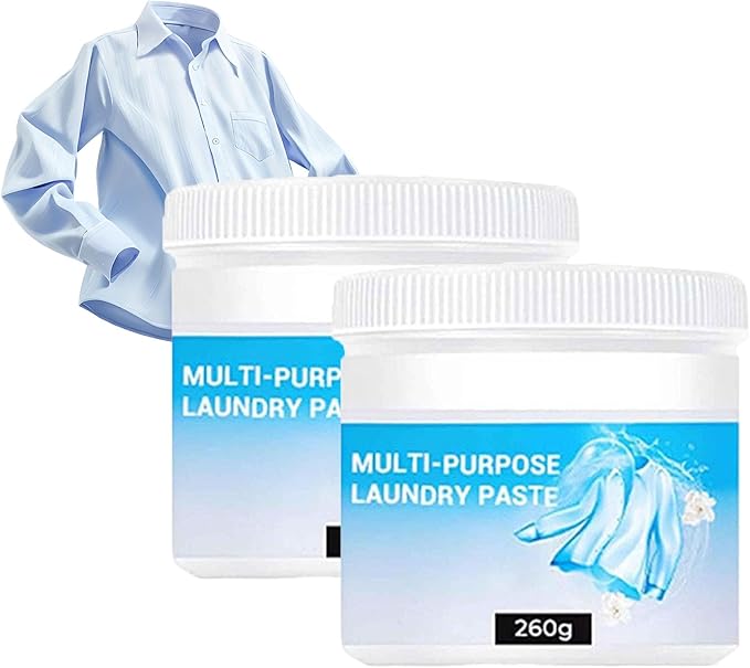 2026 Multi-purpose Deep Cleaning Laundry Paste Deep Stain Remover Cleaning Paste for Clothes and Shoes Laundry Cleaning Paste Soft Fabric-Friendly Formula with Stain Removal (2 pcs)