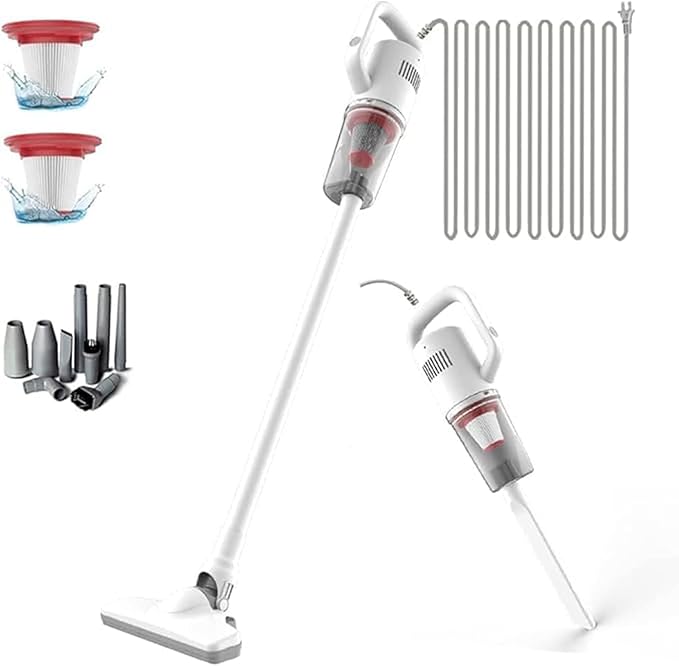 Stick Corded Handheld Vacuum Cleaner 26ft Cord Electric Broom for Pet Hair Hardwood Floor Cat Litter Cleaning