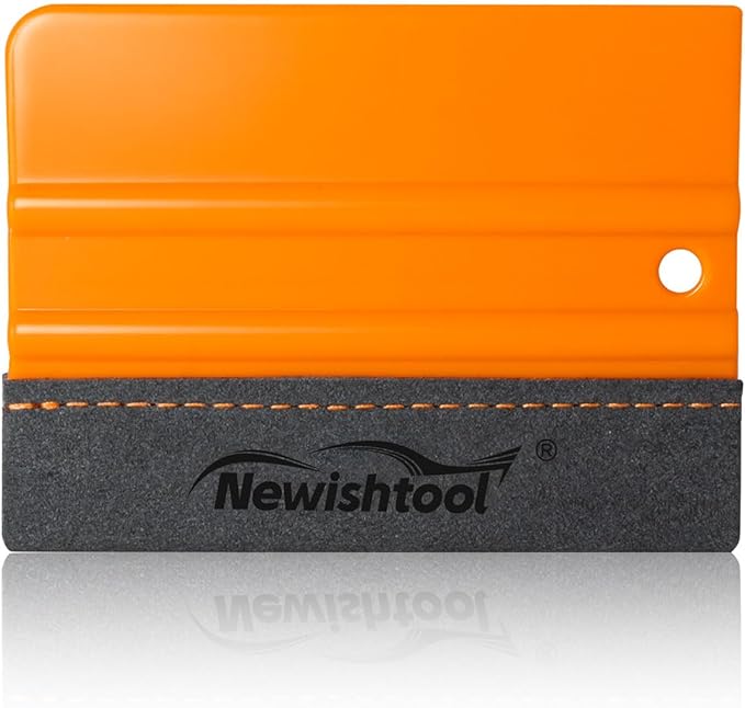 NEWISHTOOL Stitched Buffer Felt Vinyl Wrap Squeegee 4-Pack Squeegee for Vinyl with Double Layer Sewing Felt ScratchFress Gliding Card Scraper Wrap Tool for Window Tint Wet PPF Application