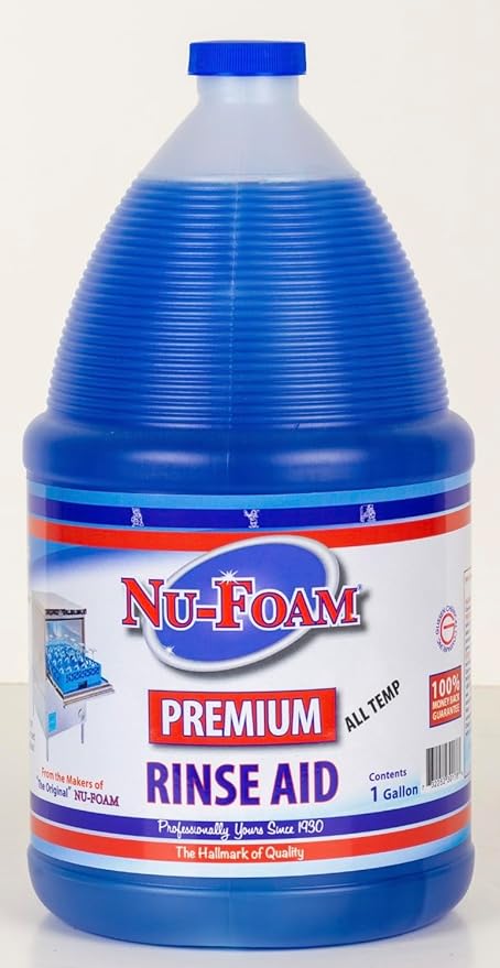 Nu-Foam Premium Commercial Dishwasher Detergent and Rinse Aid Set 1 Gallon Each