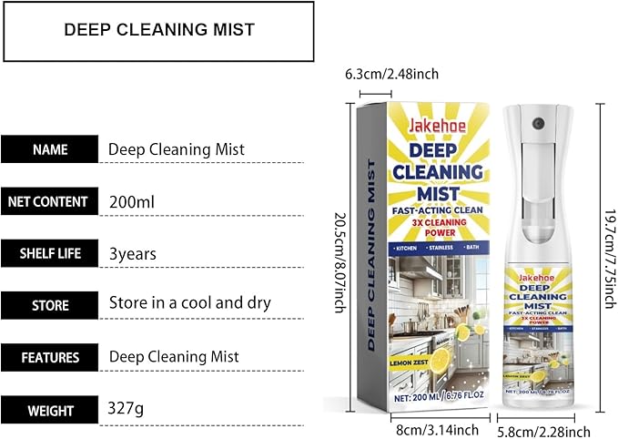 Kitchen Deep Cleaning Spray Grease &amp Stain Remover For Stoves Range Hoods Effective Degreaser Safe Formula(2PCS)
