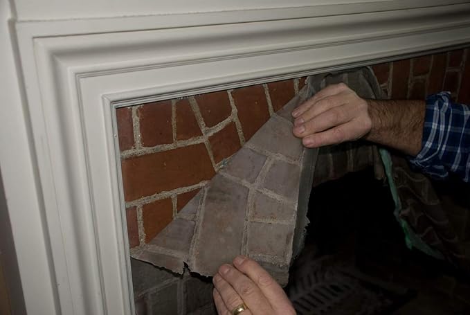 300467 Paint N Peel Fireplace Cleaner – Removes Smoke &amp Soot Stains from Brick Tile &amp Stone Surfaces Around Fireplace Fronts &amp Hearths – Water-Based &amp Easy Peel-Off 1/2 Gallon