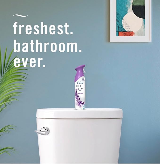 Febreeze Light Air Freshener Spray Lavender Scent 100% Natural Propellant 2 Pack