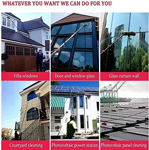 Glass Cleaning Brush Home Water Fed Telescopic Pole Kit Solar Panel Brush Rotating for Photovoltaic PanelWater Fed Pole Kit 3.6M-11M Water Fed Extendable Cleaner Conservatory Roof Cleaning