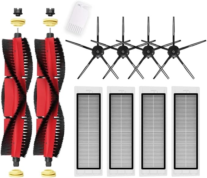 BeNtli Vacuum Cleaner PartsRemovable Main BrushWashable HEPA Filter ClothCompatible for Xiaomi S6 MaxV S60 S65 S5 MAX S6 Pure T6 (Color : As Shown-02)