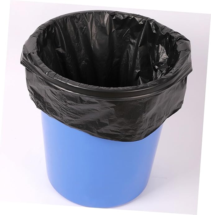 CLISPEED 50pcs Large Trash Bags 80x100cm Heavy Duty Contractor Garbage Bags for Outdoor Gardening Kitchen Use Black for 100l Bins