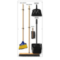 Clean &amp Sweep 5S Shadow Board/Wall Mount Broom Holder 68 x 30 Board 5S Cleaning Station - with Broom and Dustpan Set Included Made in The USA by AccuformNMC White/Black PSB116WTBK