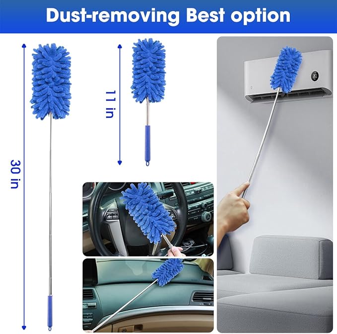 Viewsun Car Cleaning Kit Car Interior Detailing Kit with High Power Handheld Vacuum Cordless Rechargeable Detailing Brush Set Windshield Cleaner Complete Auto Accessories for Men Women Gift