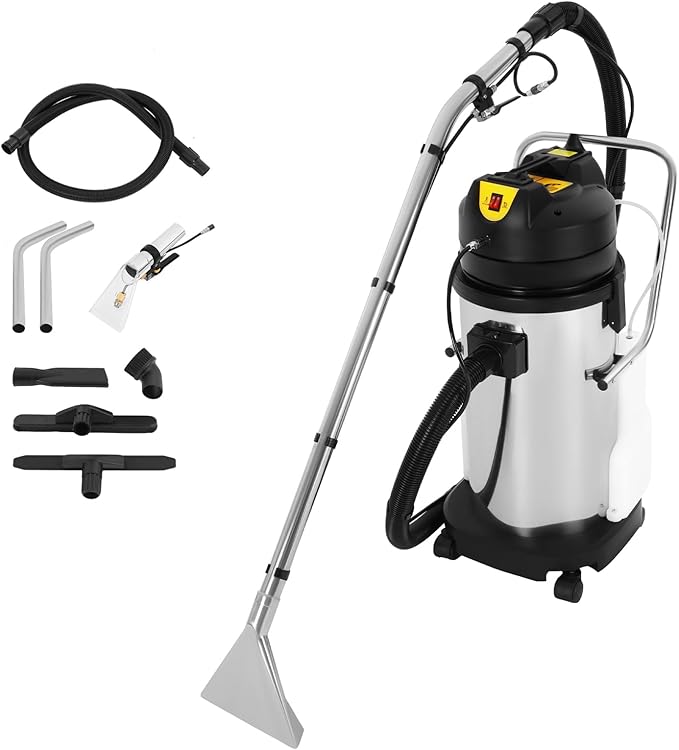 Commercial Carpet Cleaner 1049W 110V 40L/ 10.56Gal 3 in 1 Multi-Purpose Wet Dry Carpet Cleaner Machine Vacuum Cleaner Extractor for Workshop Garage Home